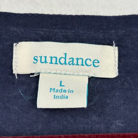 Sundance Talulah Tiered Dress Size L Bohemian Floral Aztec Embroidered Western - Picture 5 of 13